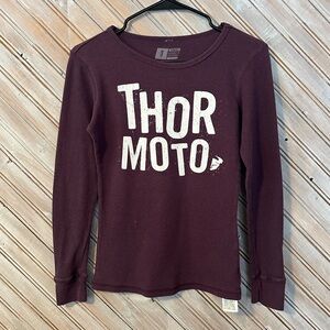 Thor Moto Women's Long Sleeve Long John Style Tee Dark Purple Layer